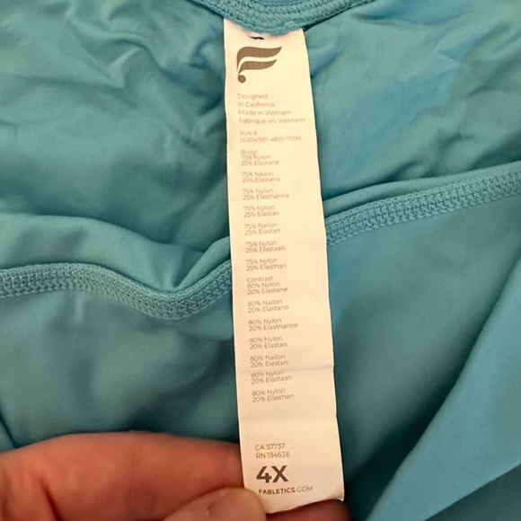 Fabletics Yitty Plus Size Anywhere Motion 365 High Waisted Leggings in Maui Blue - Picture 5 of 5